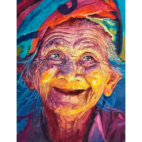 Old Woman with Joyous Face